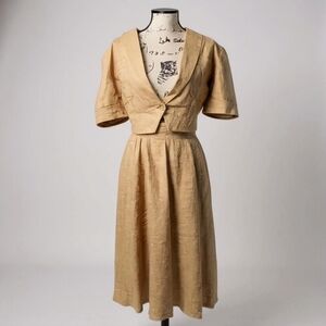 Paul Alexander Vintage Linen Skirt Set – Size 6